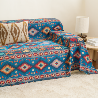 Azure Boho Chic Sofa Cover - Final Sale