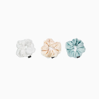 Bamboo Hair Scrunchie Trio