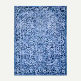 Waterproof Classic Blue Persian Plush Rug