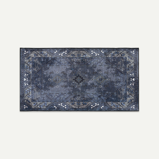 Waterproof Classic Navy Persian Lightweight Rug