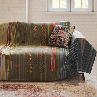 Earth Tone Stripe Sofa/Couch Cover