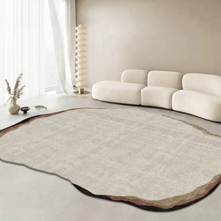 Easy Clean Rug Chic Natural Edge Elegance Spillproof Pet-Friendly Modern Living Room Bedroom Rug