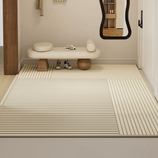 Easy Clean Rug Modern Minimalist Striped Durable Non-Slip Pet-Friendly Minimalist Indoor Area Outdoor Doormat