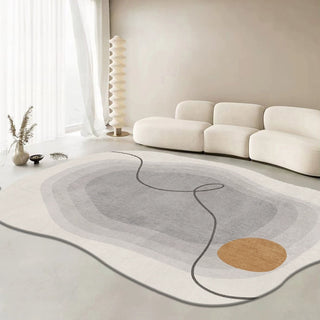 Easy Clean Rug ModernTranquil Layers Spillproof Pet-Friendly Modern Living Room Bedroom Rug