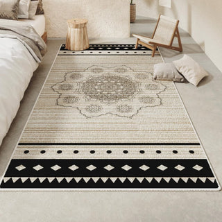 Easy Clean Rug Tribal Mandala Spillproof Boho Bedroom Area Rug