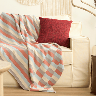 Funky Stripes Throw Blanket and Cushion Cover Set