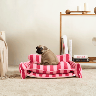 Lambswool Striped Cat Couch