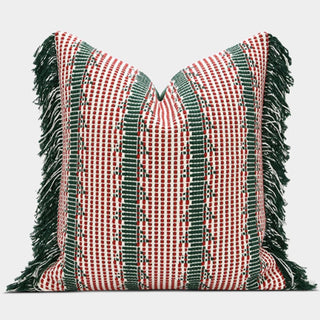 Rustic Fringe Pillow Cover