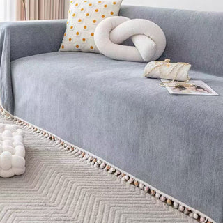 Pet Friendly Herringbone Tassel Luxe Sofa/Couch Cover