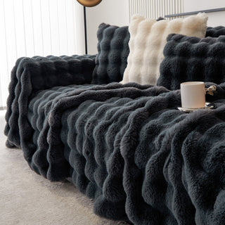 Luxe Ripple Faux Fur Sofa/Couch Cover