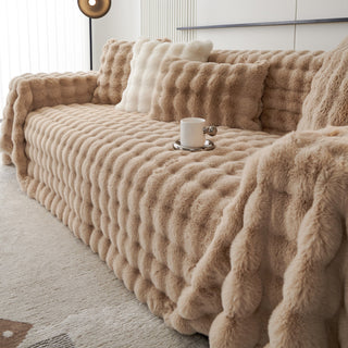 Luxe Ripple Faux Fur Sofa/Couch Cover