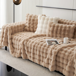 Luxe Ripple Faux Fur Sofa/Couch Cover