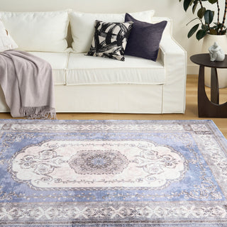 Waterproof Classic Indigo Persian Plush Rug