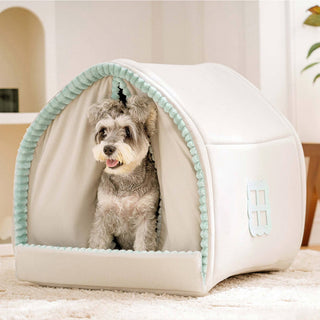 Double Curtain Enclosed Dog & Cat House