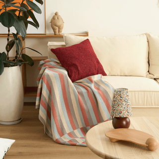 Funky Stripes Throw Blanket and Cushion Cover Set