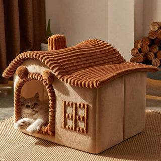 House Design Semi-Enclosed Cat Bed