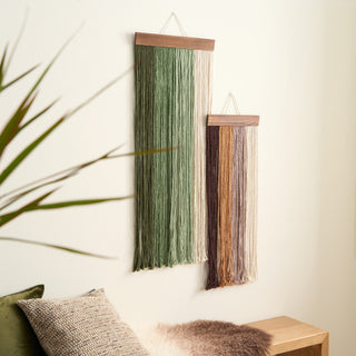 Nomad's Palette Dip-Dyed Macrame Wall Tapestry Set