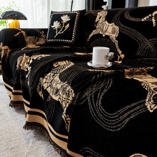 Regal Horse Patterned Sofa Cover