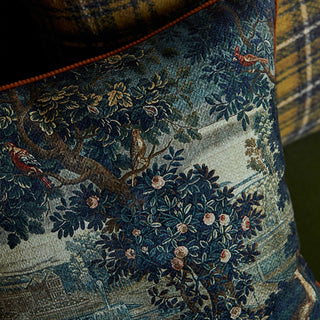 Vintage Tapestry Garden Throw Pillow Cover