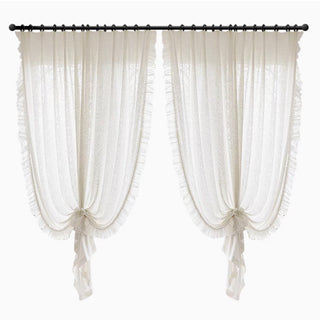 Whimsical Leaf Ruffle Sheer Curtain