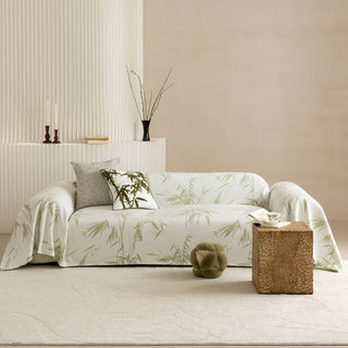 Cooling Bamboo Leaves Sofa / Couch Cover - Final Sale