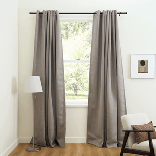 Faux Linen Polyester Curtain