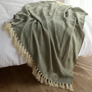 Herringbone Knit Throw Blanket