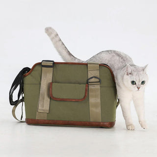 Lightweight Contrast Color Waterproof Multi-Function Dog & Cat Travel Tote Bag