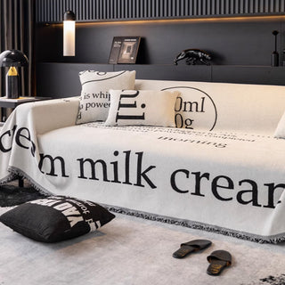 Minimalist Typography Sofa Cover