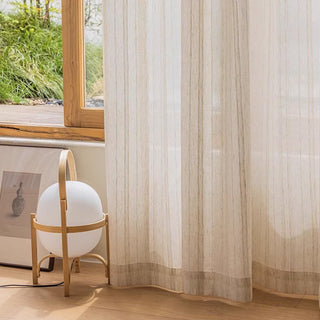 Natural Stripe Sheer Curtain