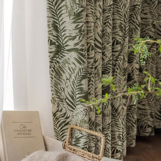 Tropical Serenity Nature-Inspired Curtain