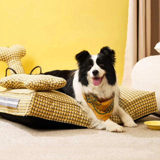 Waffle Shape Sweet Dreams Calming Dog Bed