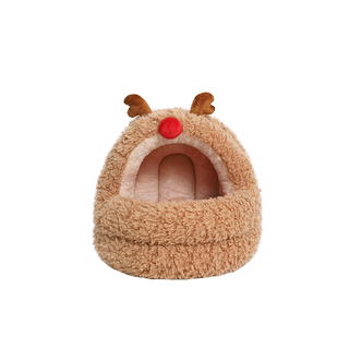 ZEZE Pets Reindeer Pet Bed