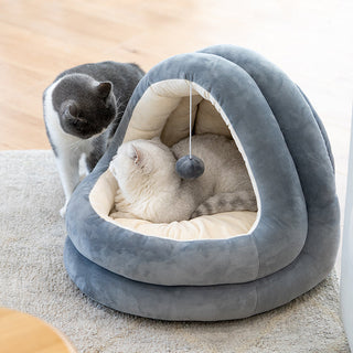 ZEZE Pets Velvet Pet Cave