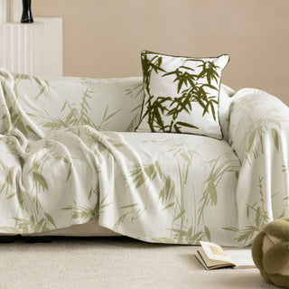 Cooling Bamboo Leaves Sofa / Couch Cover - Final Sale