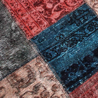 Machine Washable Rug Bohemian Patchwork Luxury Bedroom