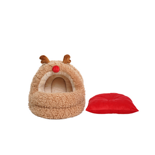 ZEZE Pets Reindeer Pet Bed