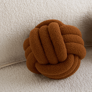 Knotted Fleece Orb Sofa Pillow