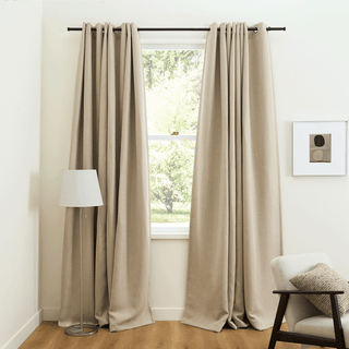 Faux Linen Polyester Curtain