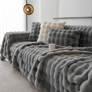 Luxe Ripple Faux Fur Sofa/Couch Cover