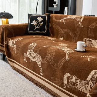 Regal Horse Patterned Sofa Cover