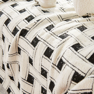 Cozy Winter Crosshatch Style Sofa/Couch Cover