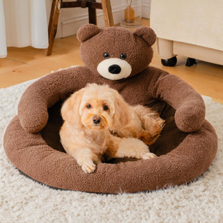 Cute Detachable Cuddle Bear Cat Bed