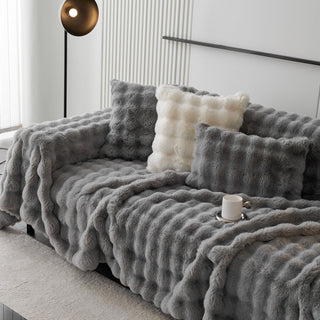 Luxe Ripple Faux Fur Sofa/Couch Cover