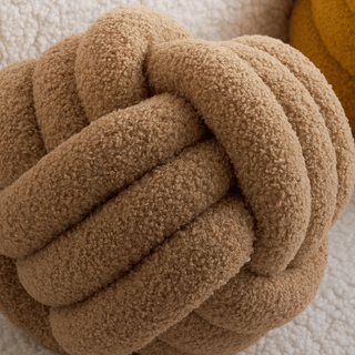 Knotted Fleece Orb Sofa Pillow