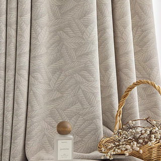 Leaf Pattern Textured Curtain