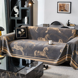 Regal Horse Patterned Sofa Cover