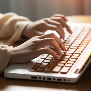 slashopbaby_hands_typing_on_keyboard_closeup_beige_warm_environ_3e5ecd25-20e9-4306-9080-1ffb87eba2b8.png